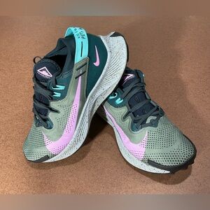 Nike Women's Athletic Shoes - Green, Pink, and Gray